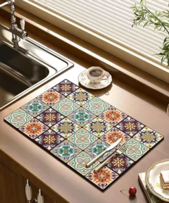 Retro Quick-Drying Water-Draining Mat