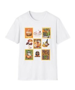 Autumn-Themed Unisex T-Shirt Cozy Fall Tee with Pumpkin & Harvest Prints Thanksgiving Outfit  Seasonal Gift Idea