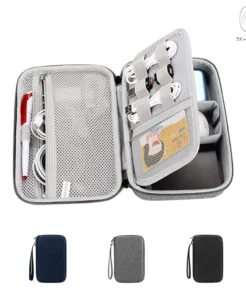 Shockproof Hard Shell Carrying Case for External Hard Drives Power Banks Charging Cable Cellphone Electronic Accessories