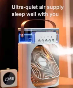 3 In 1 Fan AIr Conditioner Household Small Air Cooler LED Night Light Portable Humidifier Air Adjustment Fan Office Home Fan New