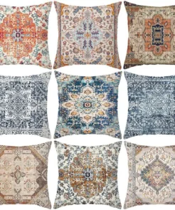 Bohemian Pillowcase Peach Skin Print Cross-border Home Decoration Pillow Cushion Bed and Breakfast Sofa Decorative Pillowcase